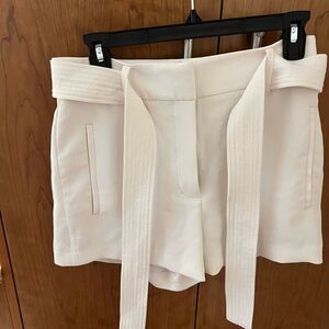 Aritzia Wilfred Cream High Tie Shorts Sz 6